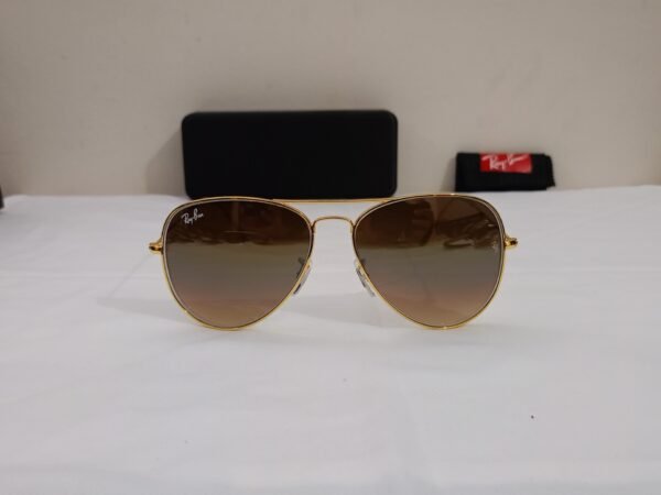 ray ban aviator brown shade sunglasses